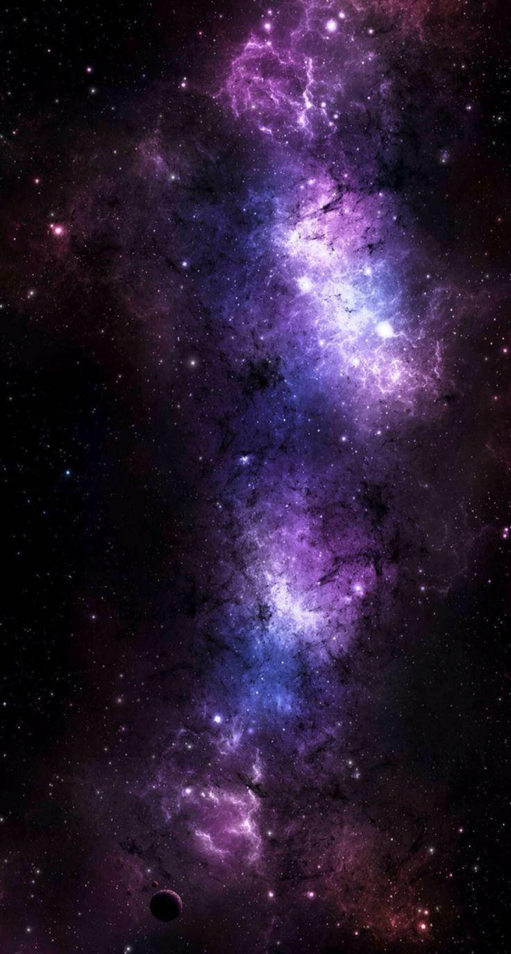 Purple Galaxy Clouds Space Iphone Wallpaper