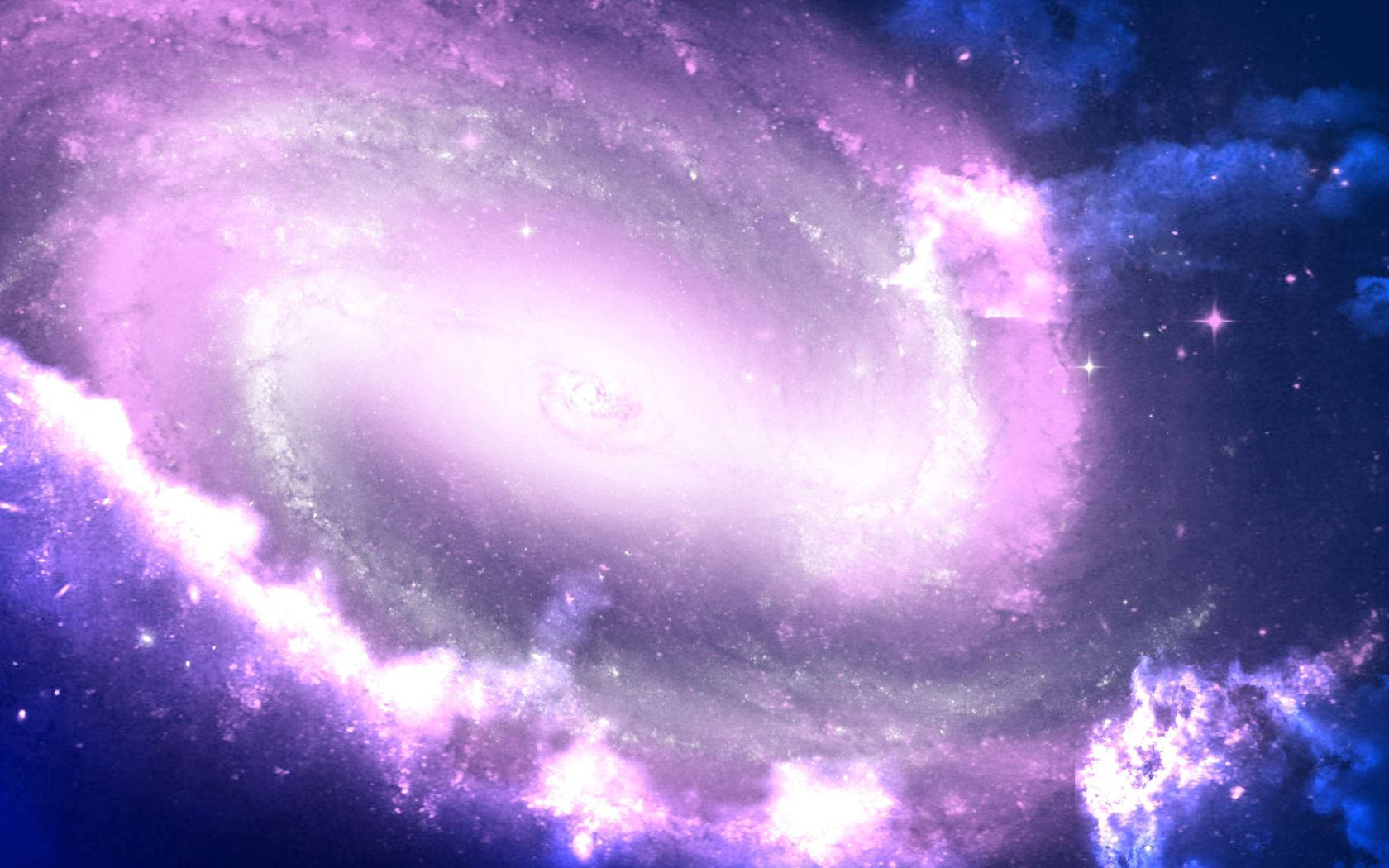 Purple Galaxy In Space Wallpaper