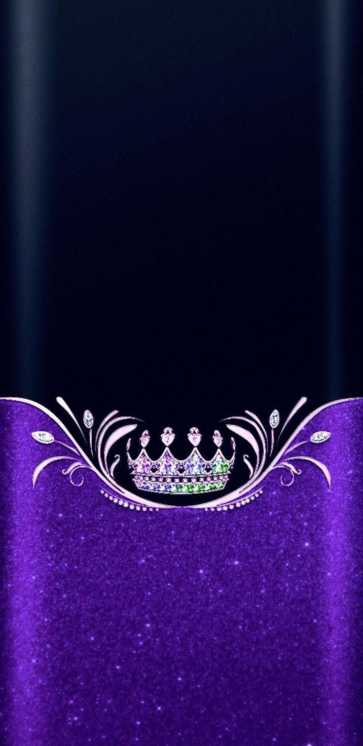 Purple Glitter Queen Girly Wallpaper