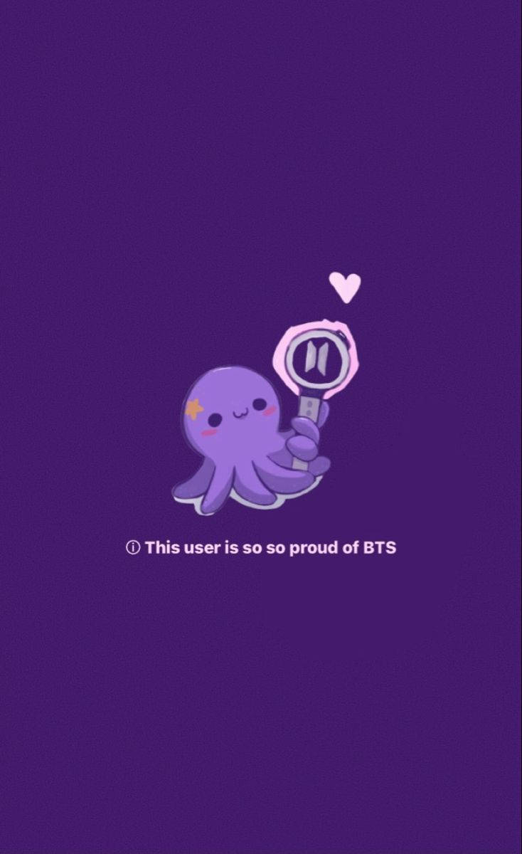 Purple Octopus Bts Army Girl Wallpaper