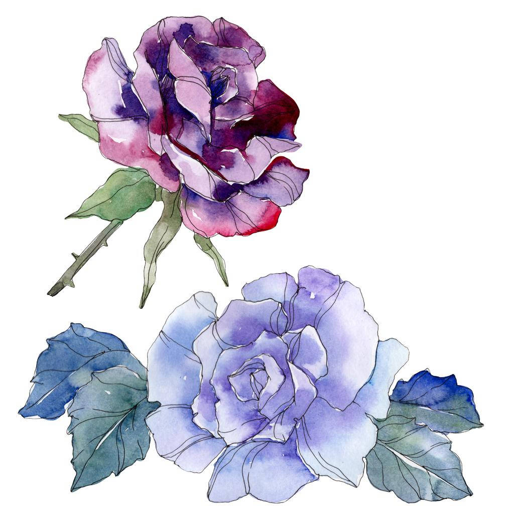 Purple Roses Vector Art Wallpaper