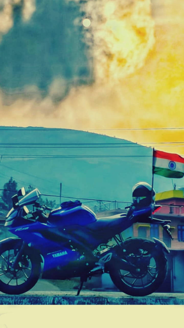 R15 V3 India Flag Wallpaper