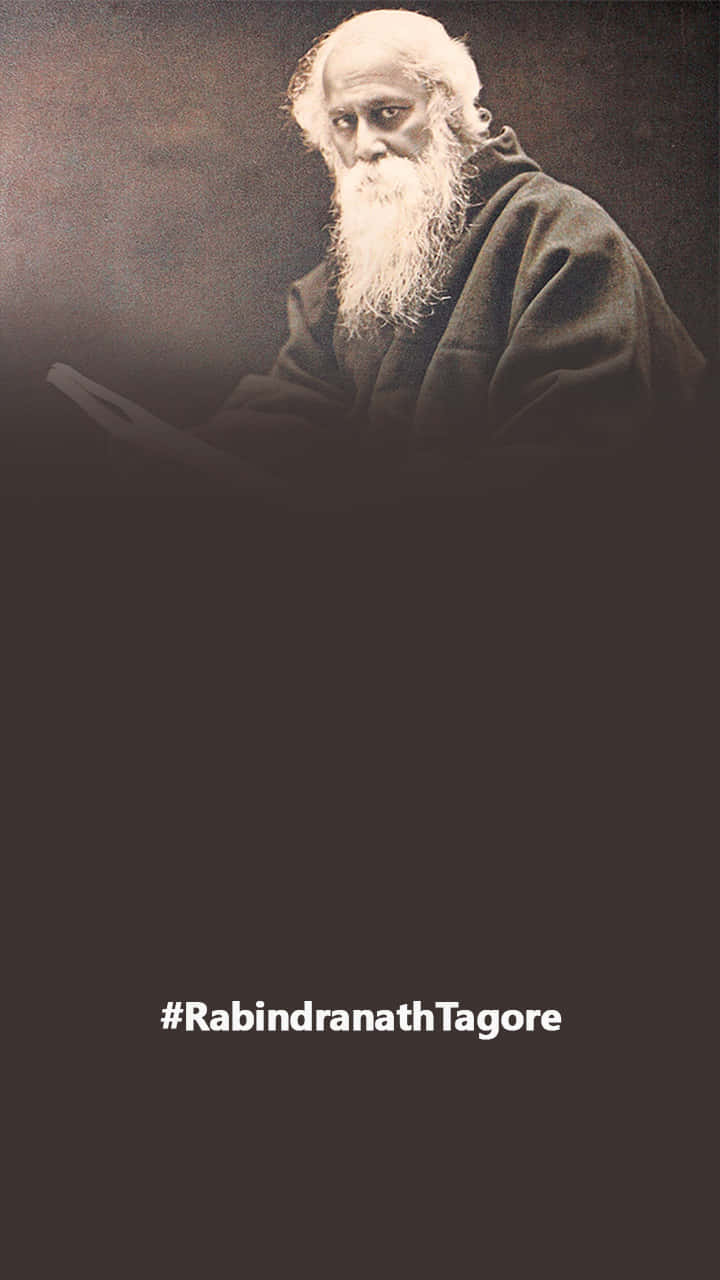 Rabindranath Tagore Contemplative Pose Wallpaper