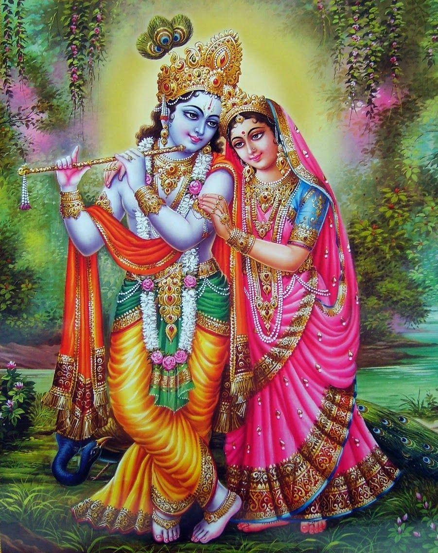 Radha Holding Krishna Ji Wallpaper