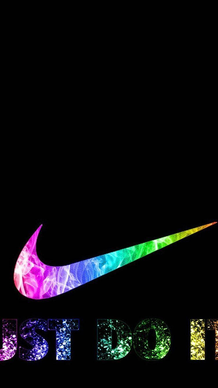 Rainbow Nike Iphone Logo Wallpaper
