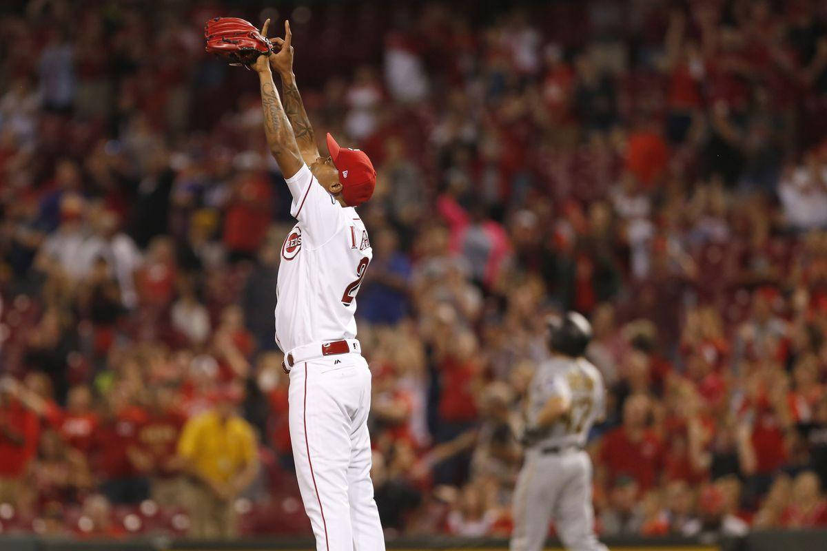 Raisel Iglesias Hands Up Wallpaper