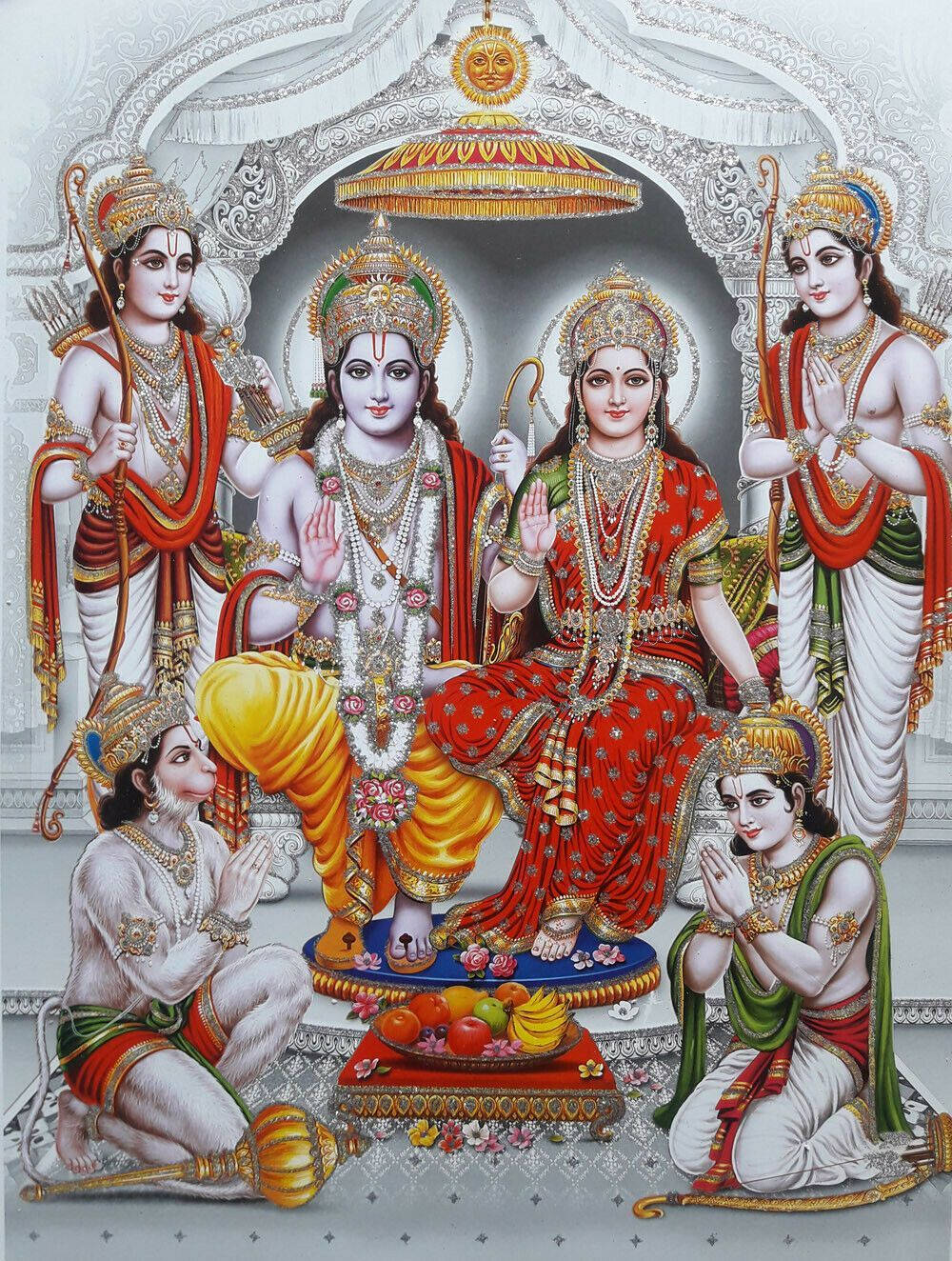 Ram Darbar Deities Wallpaper