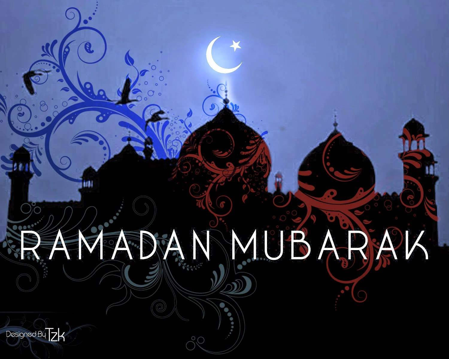 Ramadan Mubarak At Night Wallpaper