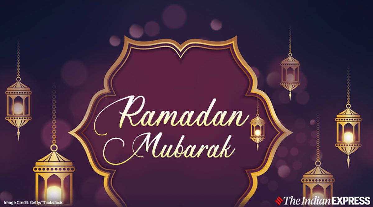 Ramadan Mubarak Dark Purple Wallpaper