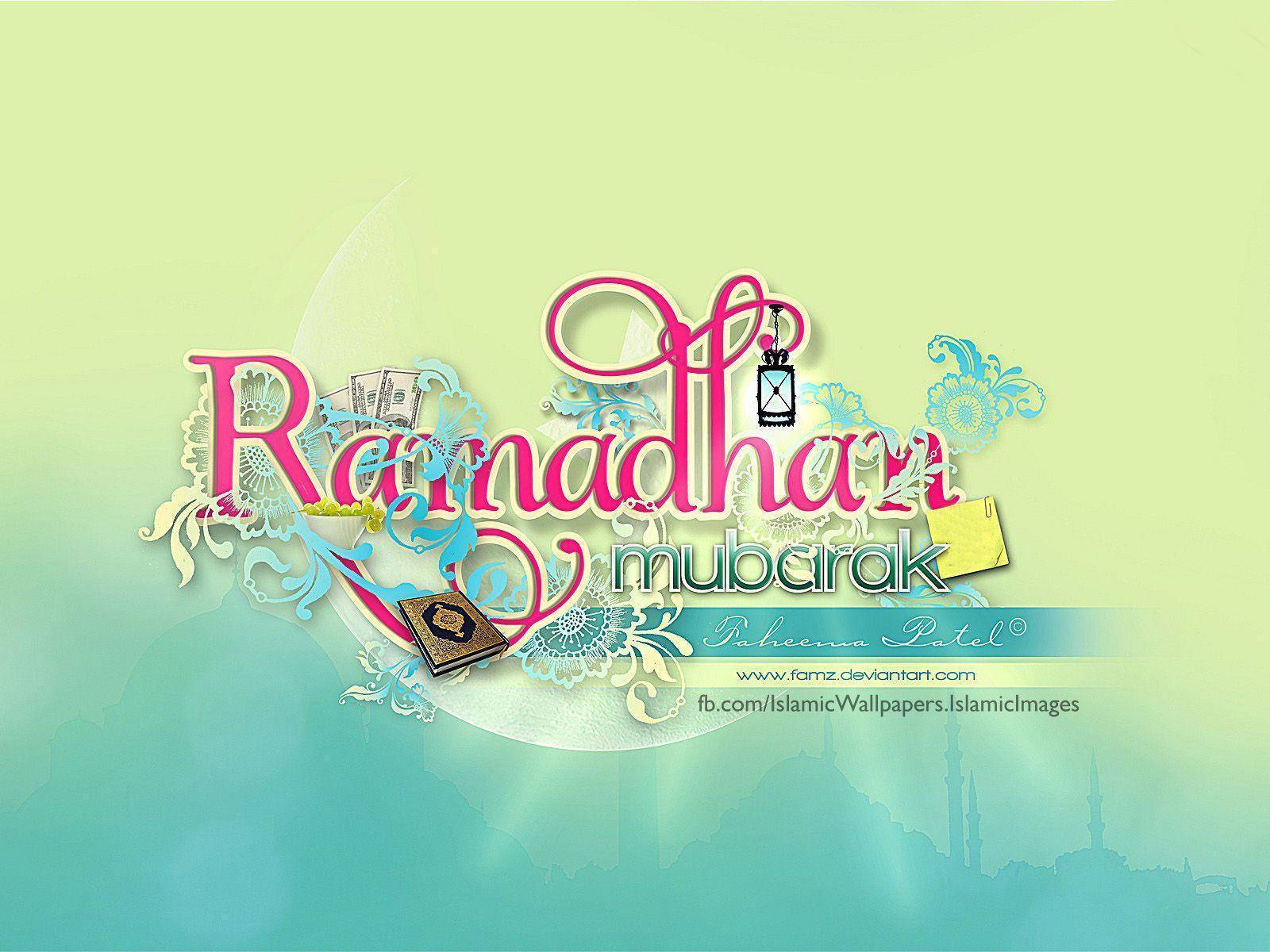 Ramadan Mubarak Soft Colors Wallpaper