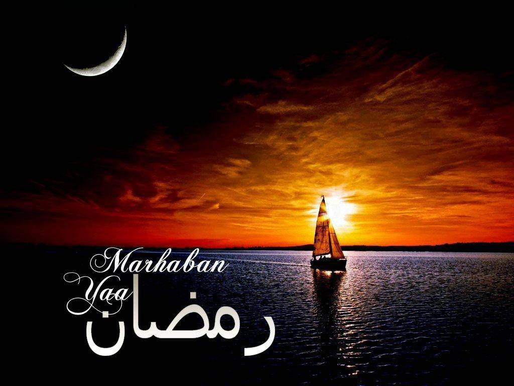 Ramadan With Sailing Ship Wallpaper