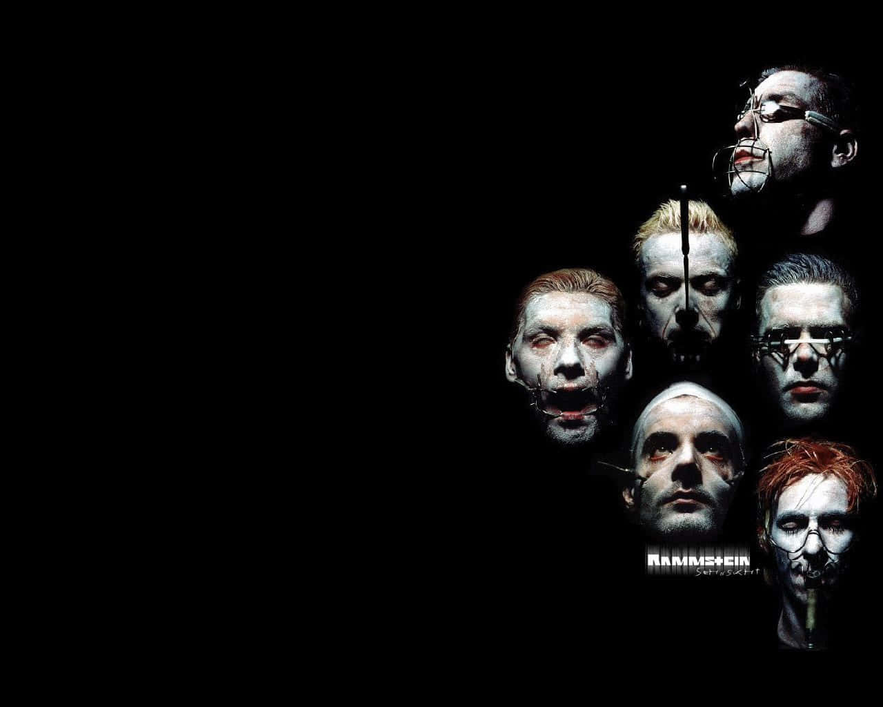 Rammstein Band Members Faces Wallpaper