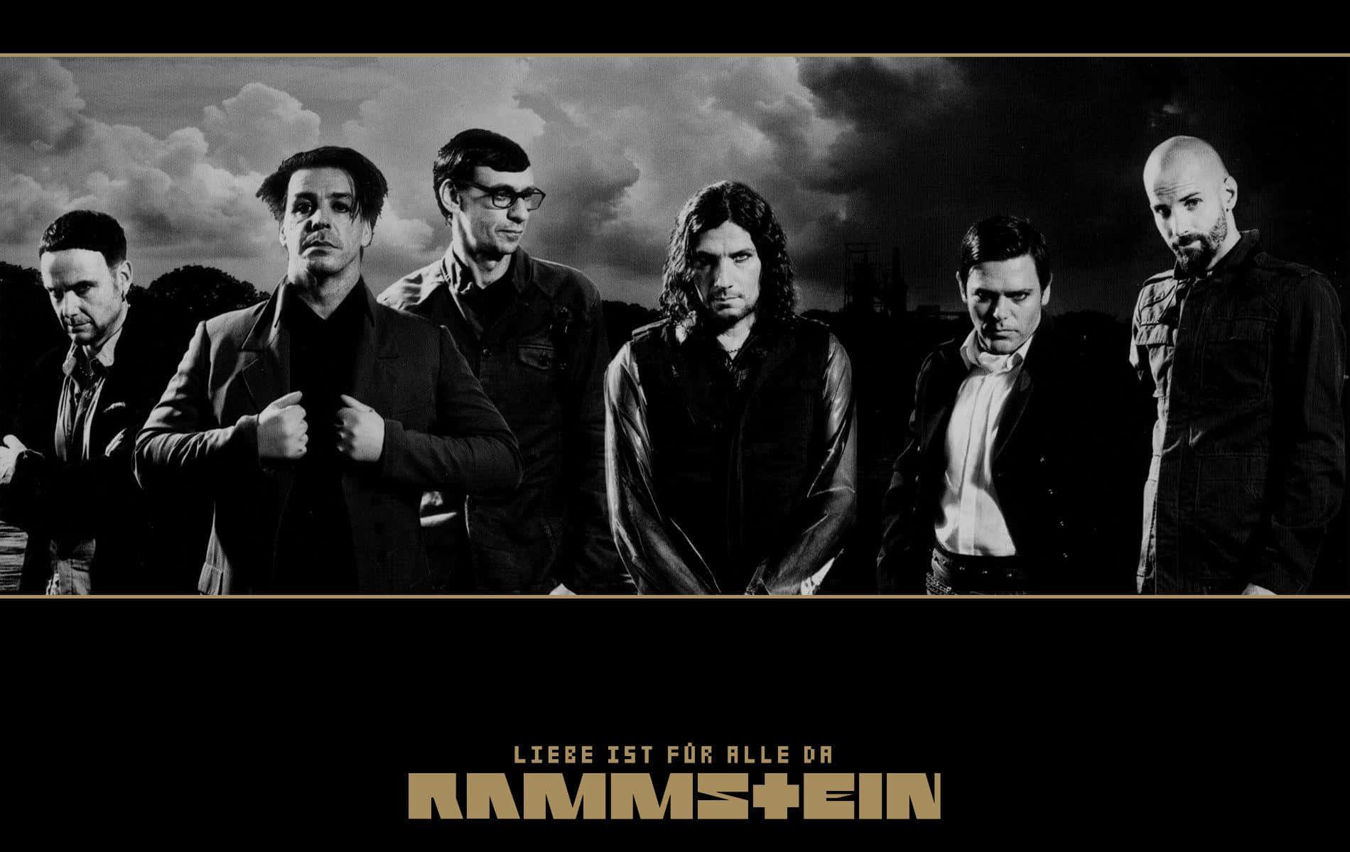 Rammstein Band Stormy Sky Backdrop Wallpaper