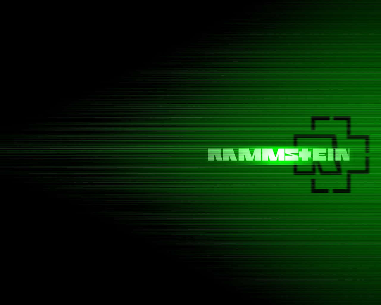 Rammstein Green Glow Background Wallpaper
