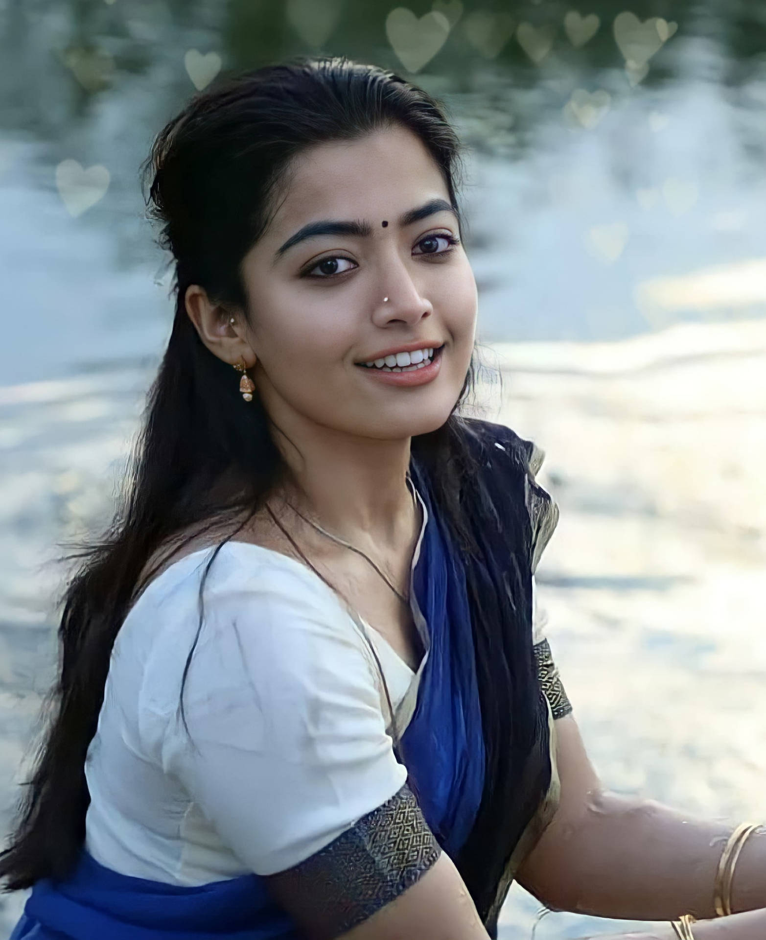 Download free Rashmika Mandanna Hd Nose Piercing Wallpaper - MrWallpaper.com