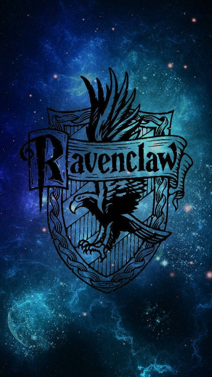 Ravenclaw Badge Against Galaxy Background Wallpaper