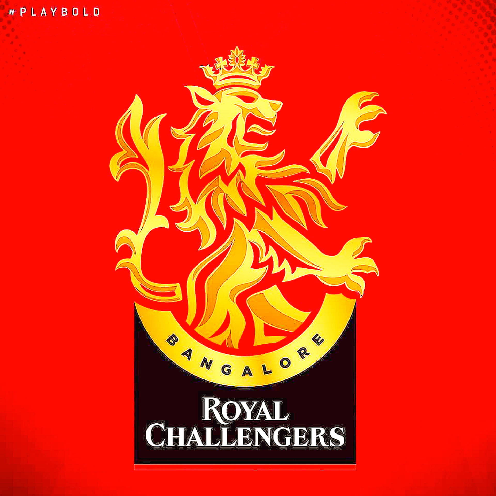 Rcb Golden Lion Cricket Logo By Wallpapers Wallpaper