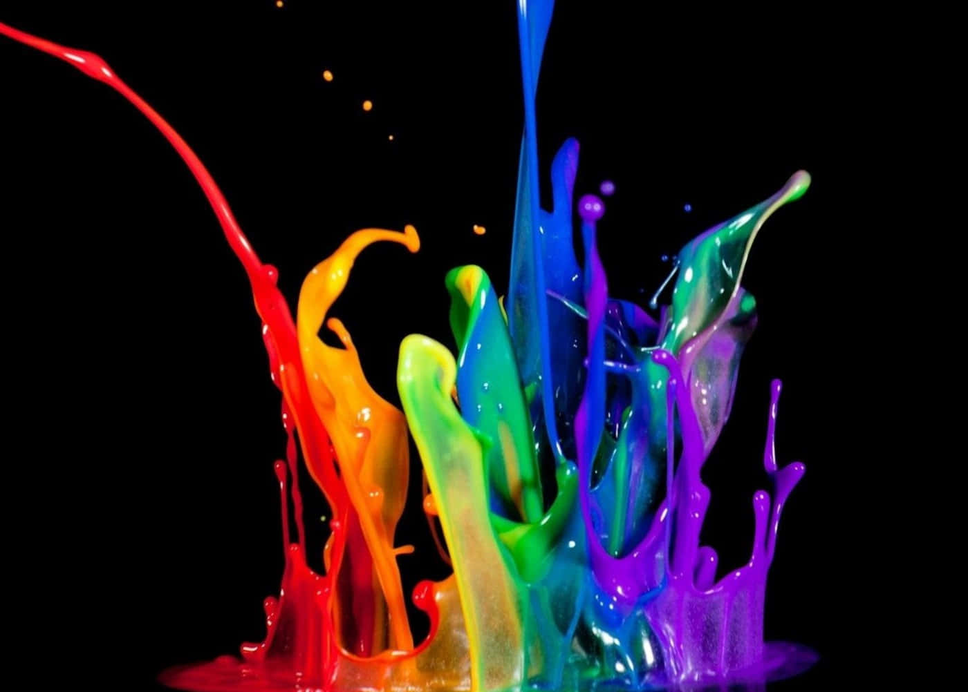 Reactive Primary And Secondary Liquid Paint Colors Wallpaper