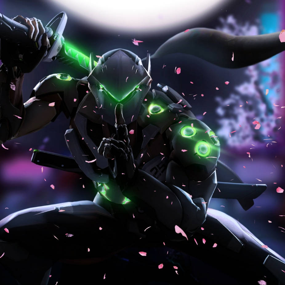 Ready To Fight Hand Sign Genji Iphone Wallpaper