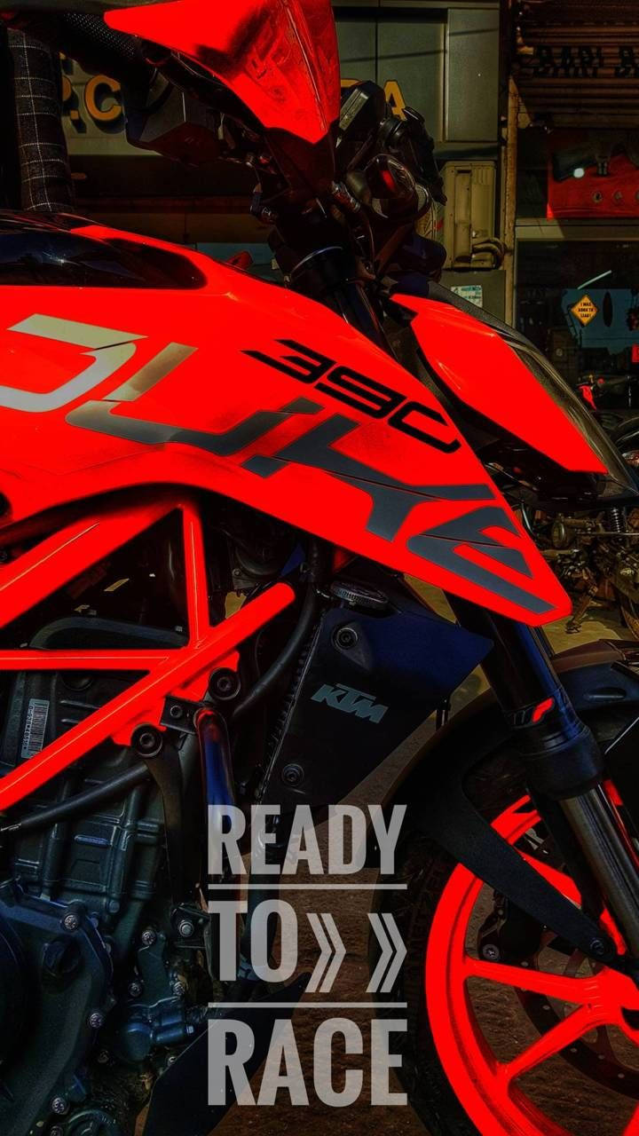 Ready To Race Red Ktm Iphone Wallpaper
