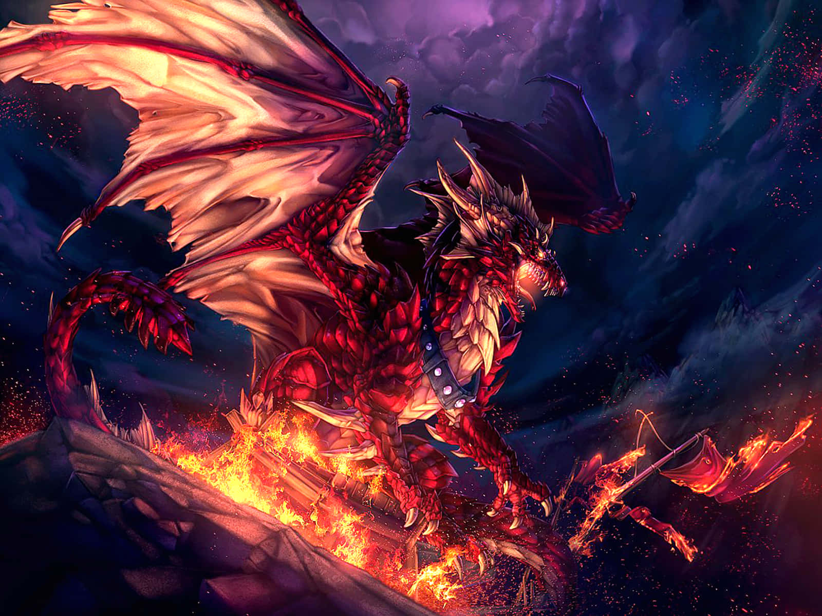 Real Dragon Fantasy Shipwreck Wallpaper