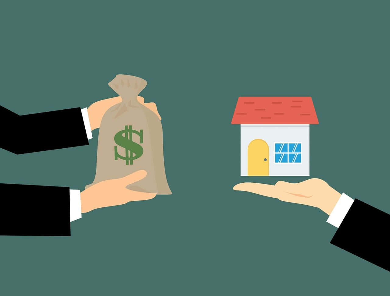 Real Estate Transaction Illustration Wallpaper