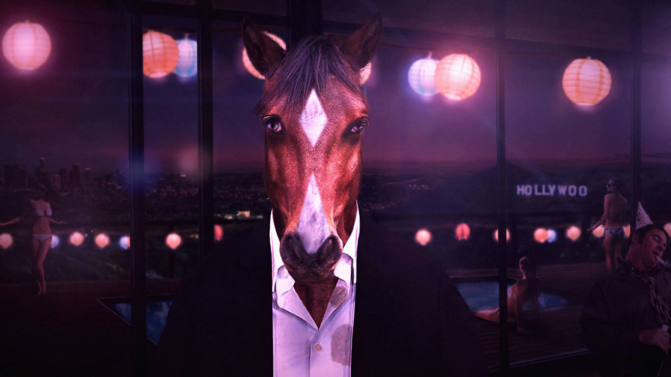 Realistic Bojack Horseman Digital Art Wallpaper