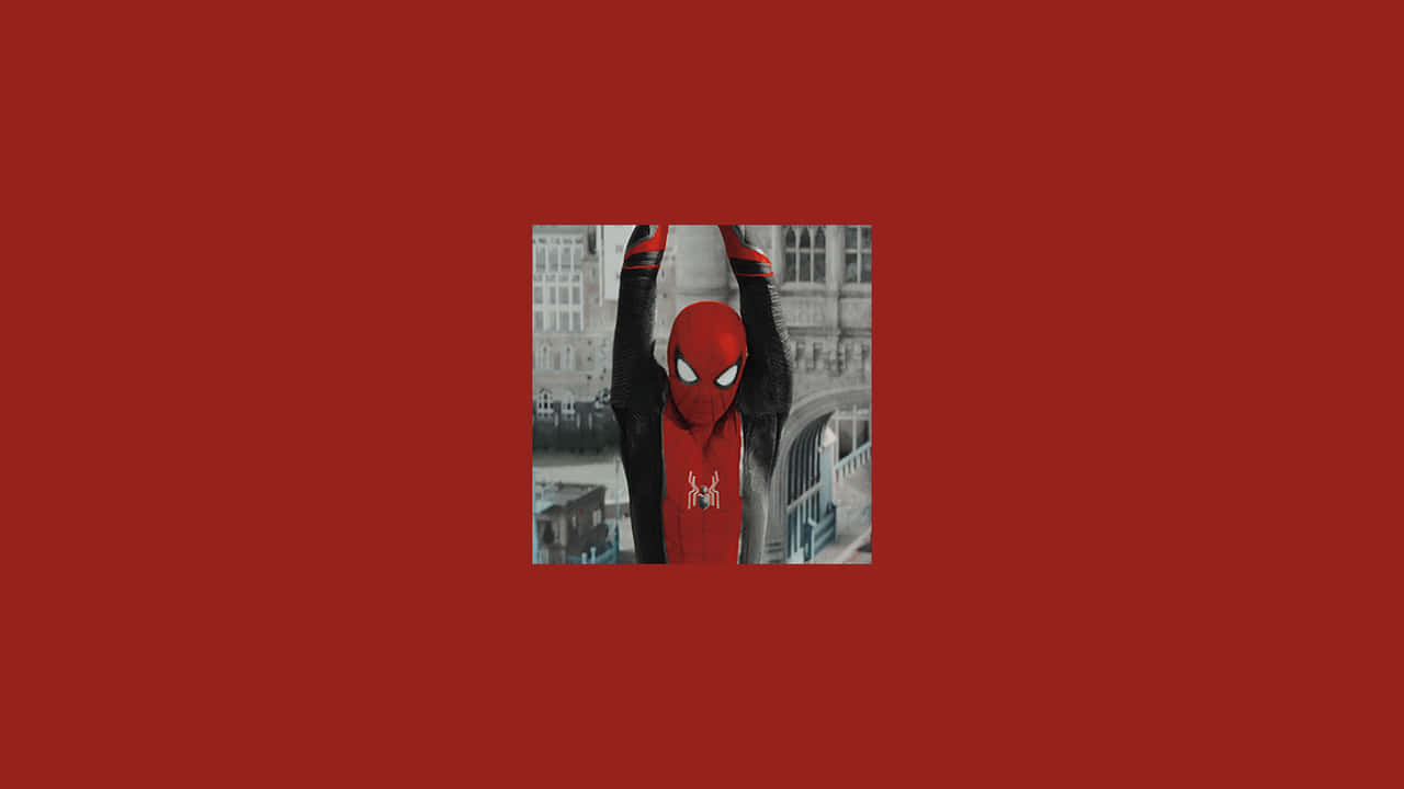 Red Aesthetic Laptop Spider-man Wallpaper