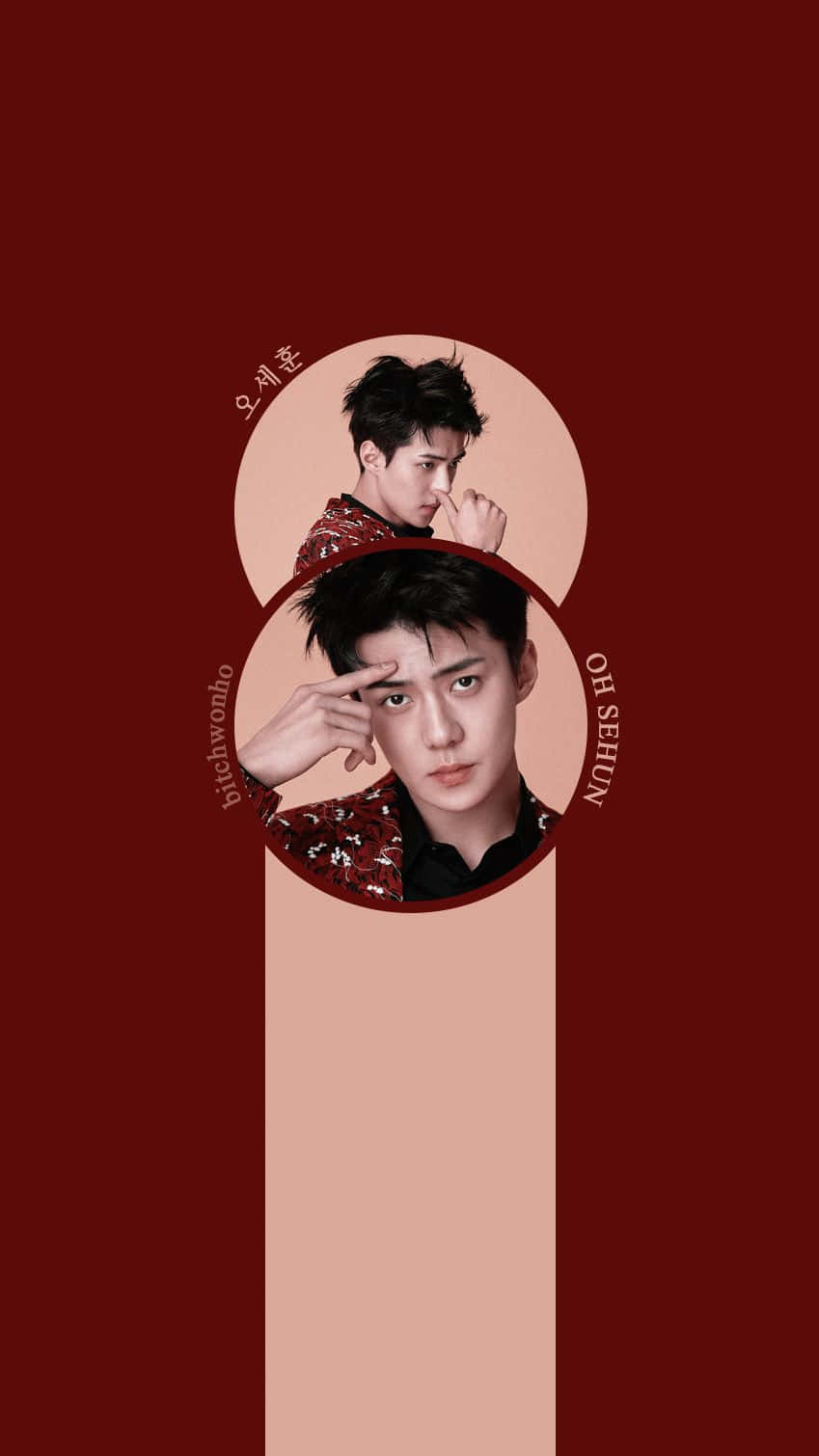 Red Aesthetic Tumblr Korean Rapper Sehun Wallpaper