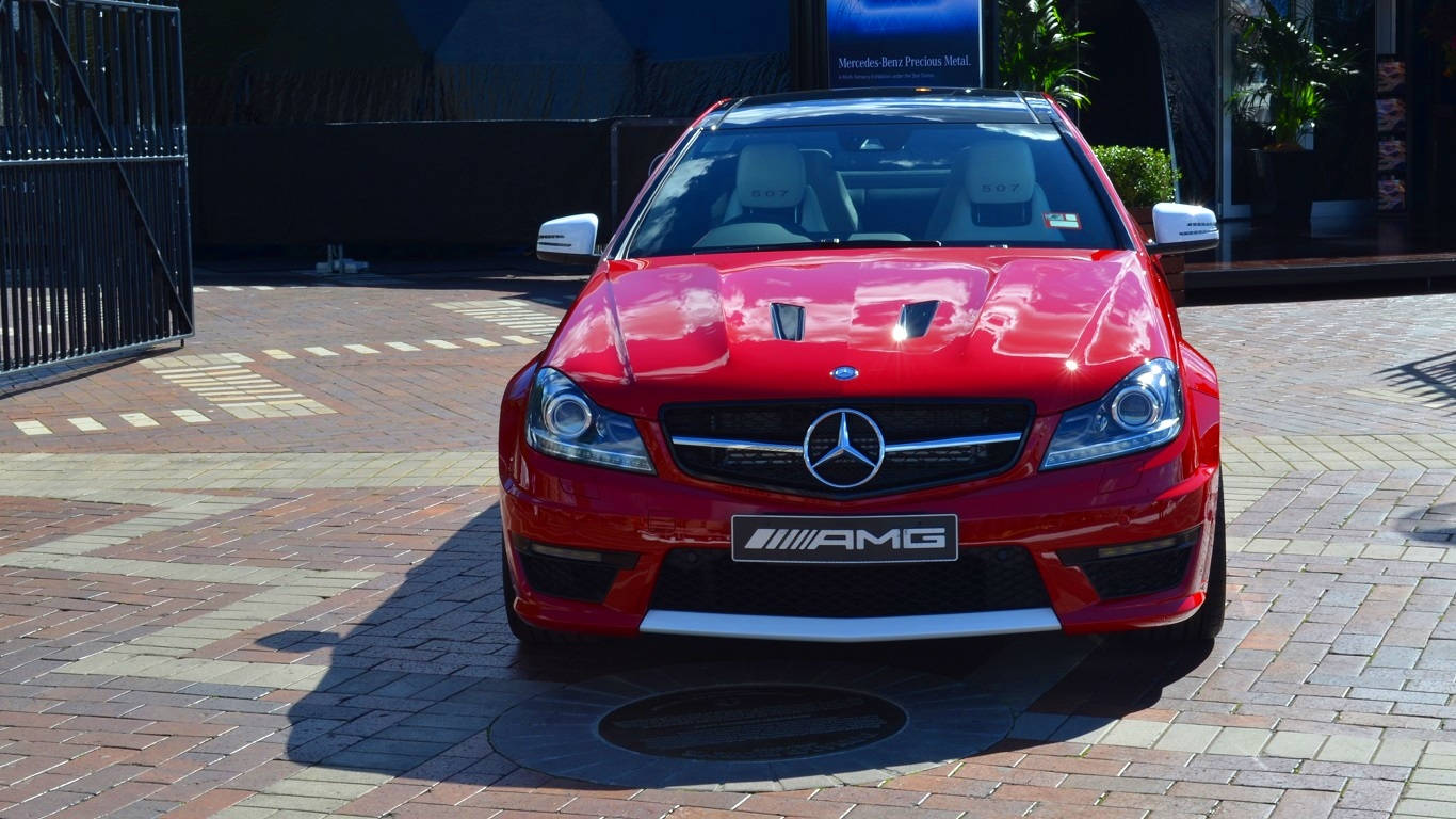 Red Amg Front View Iphone Wallpaper