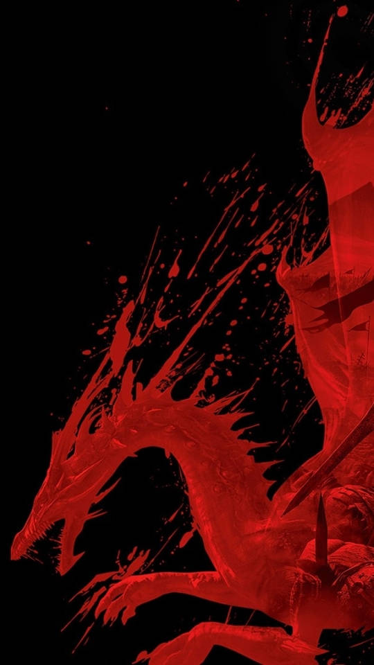 Red And Black Aesthetic Dragon Age Phone Wallpaper