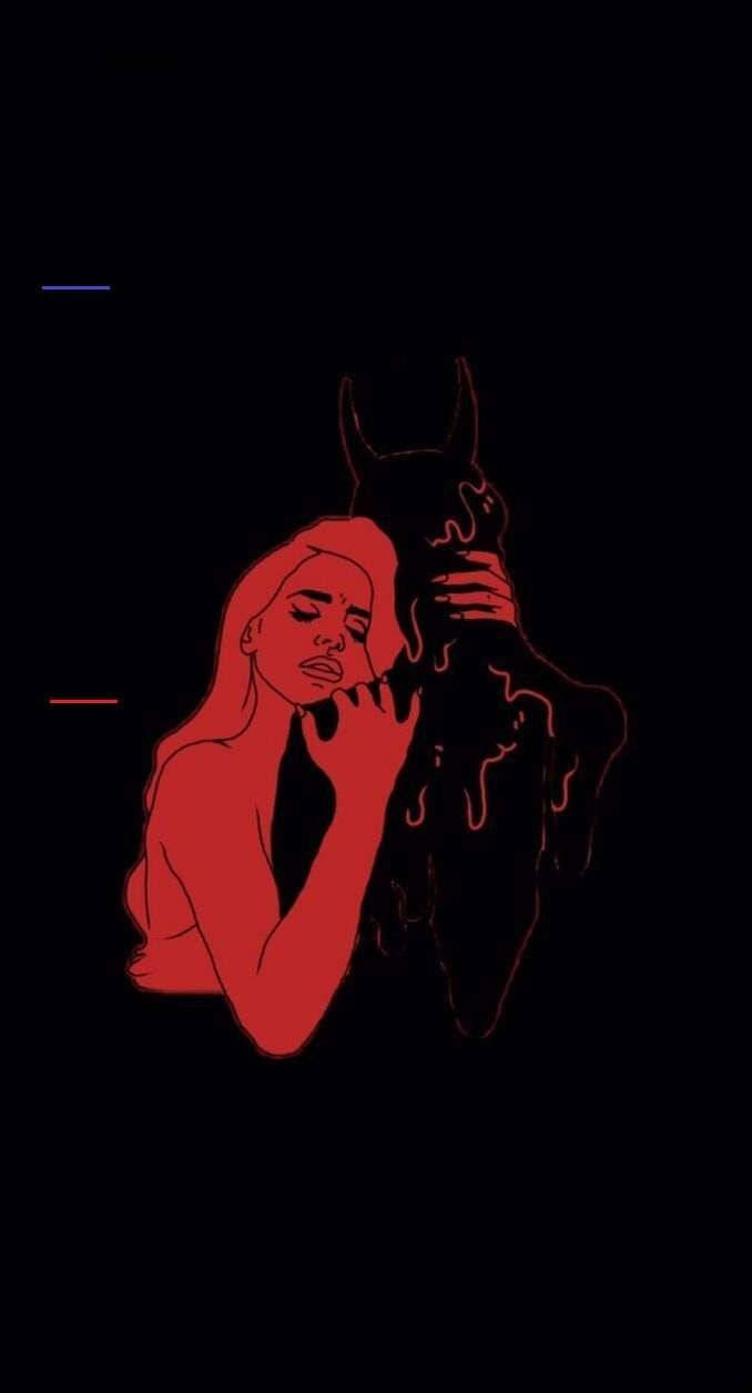 Red And Black Artwork As Instagram Pfp Wallpaper