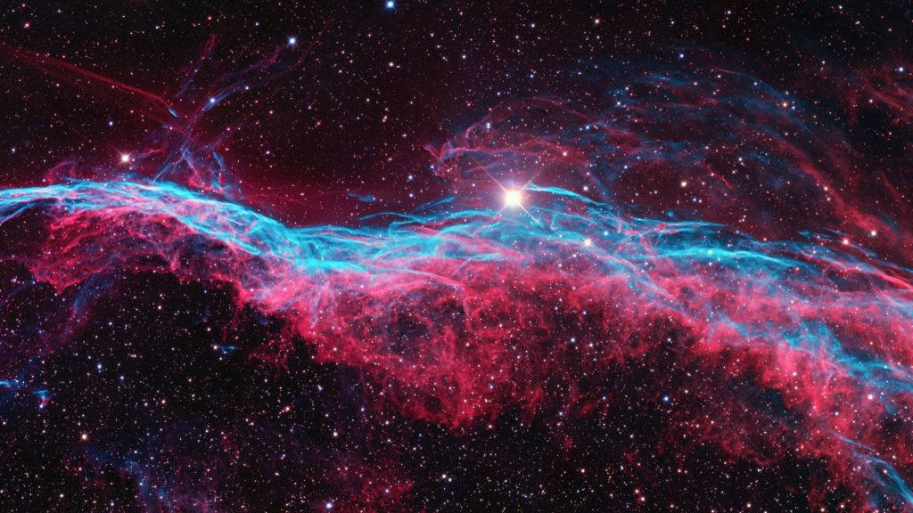 Red And Blue Cosmos Space Pc Wallpaper