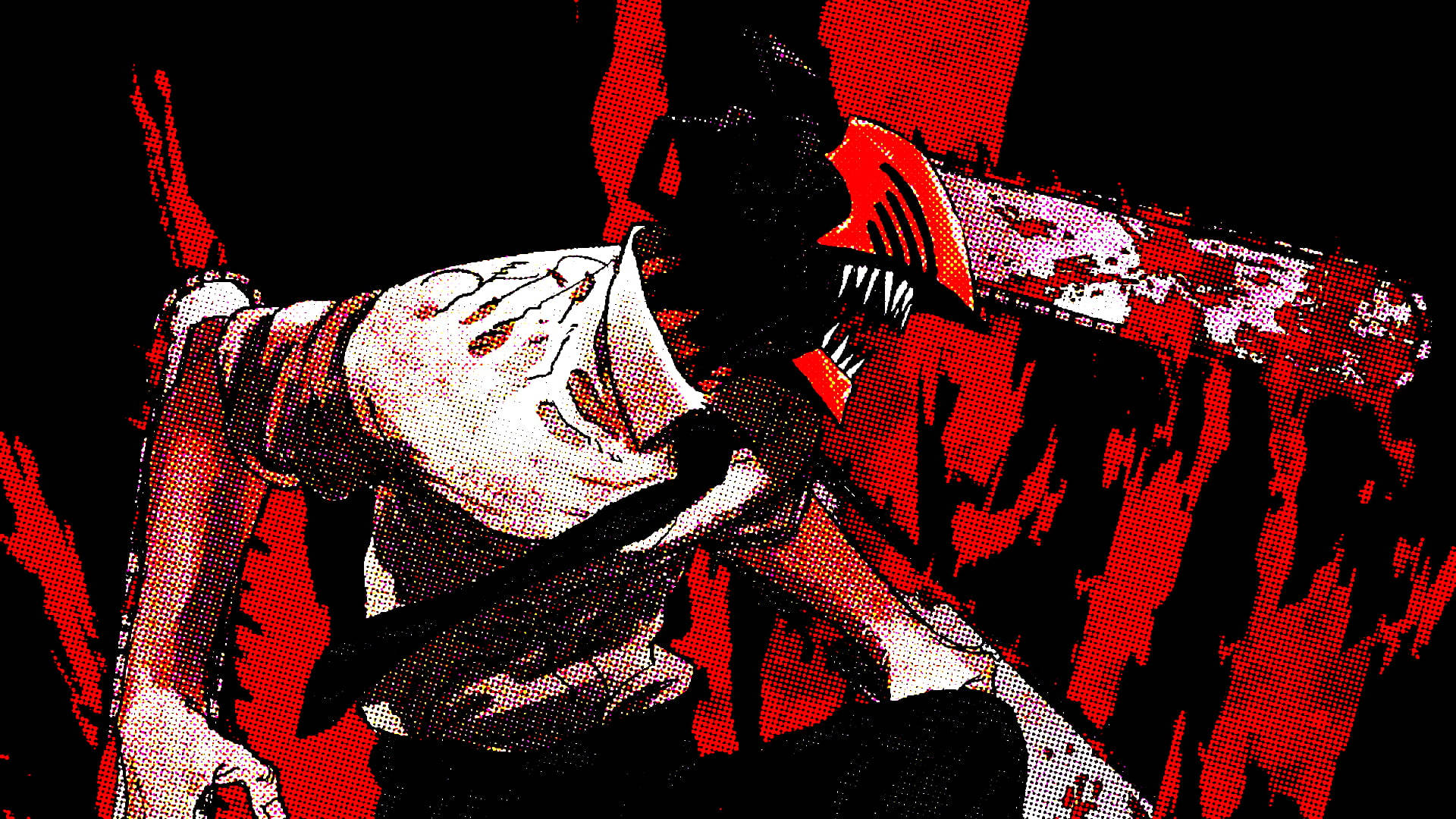 Download free Red Anime Chainsaw Man Wallpaper - MrWallpaper.com