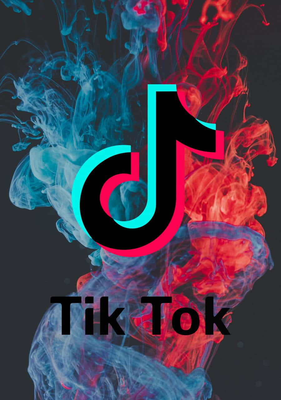 Red Blue Tiktok Logo Wallpaper