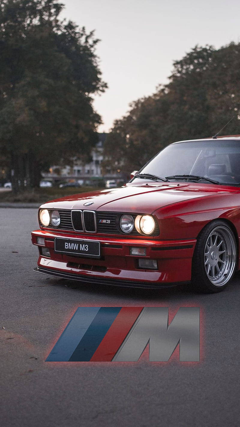 Red Bmw M3 With Logo Wallpaper