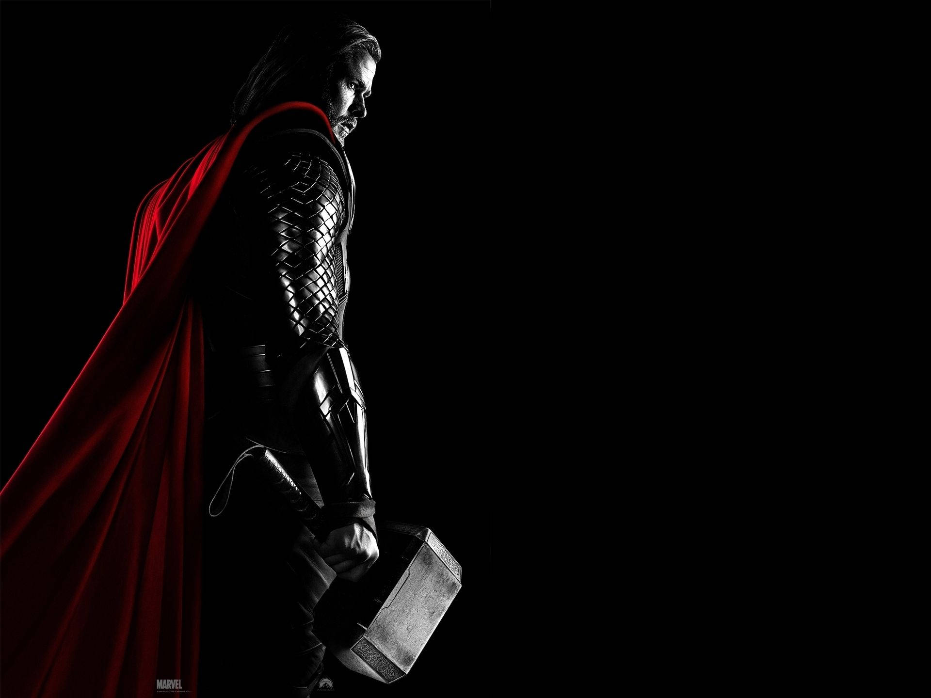 Red Cape Superhero Thor Stormbreaker Wallpaper
