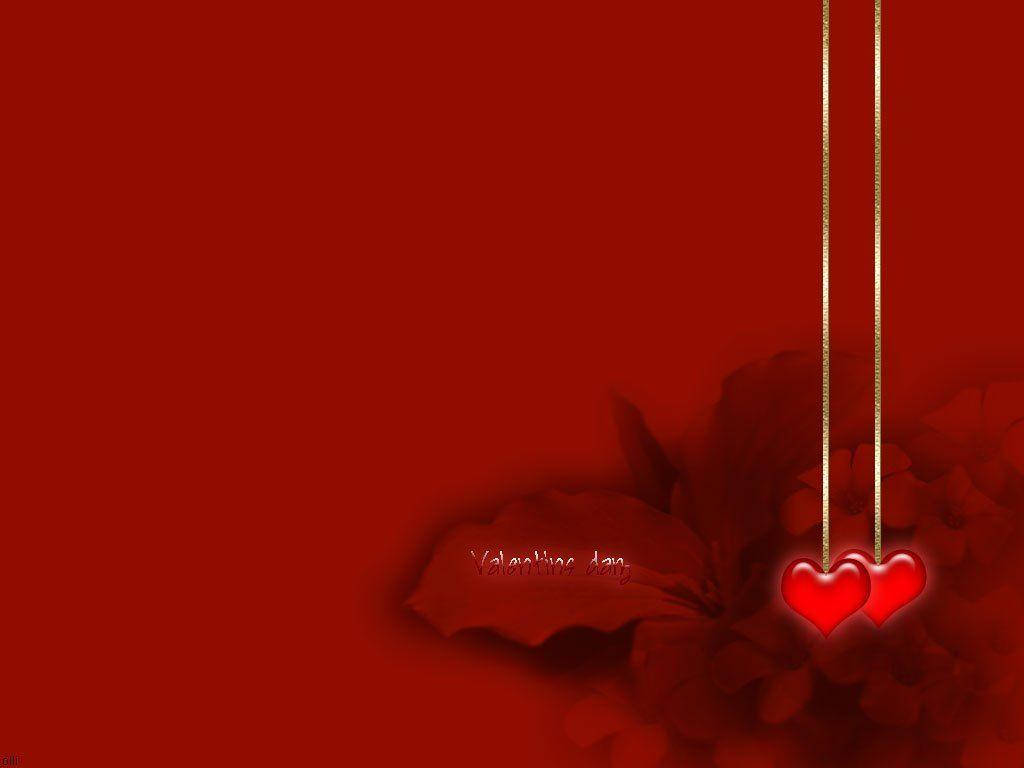 Red Color Hearts And Flowers Wallpaper