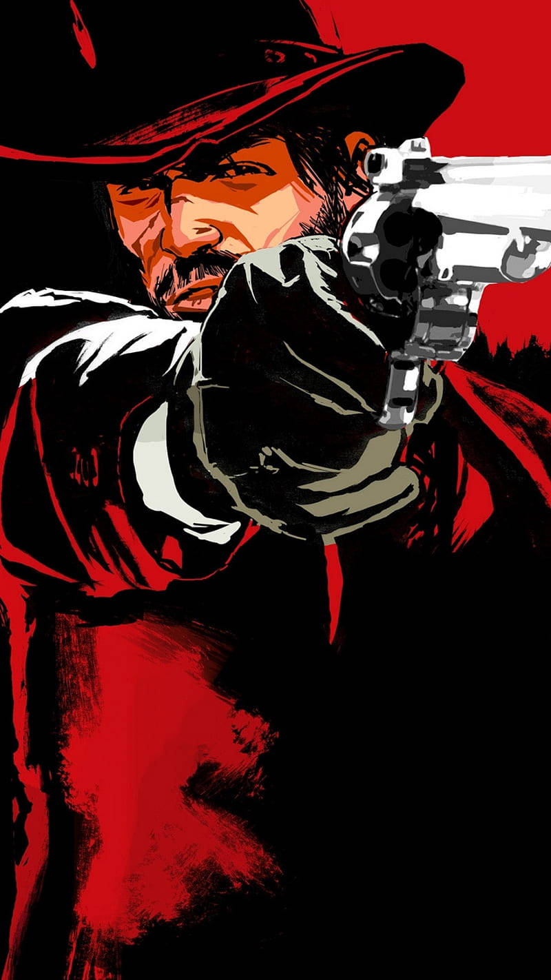 Red Dead Redemption Ii Phone Arthur Aiming Wallpaper