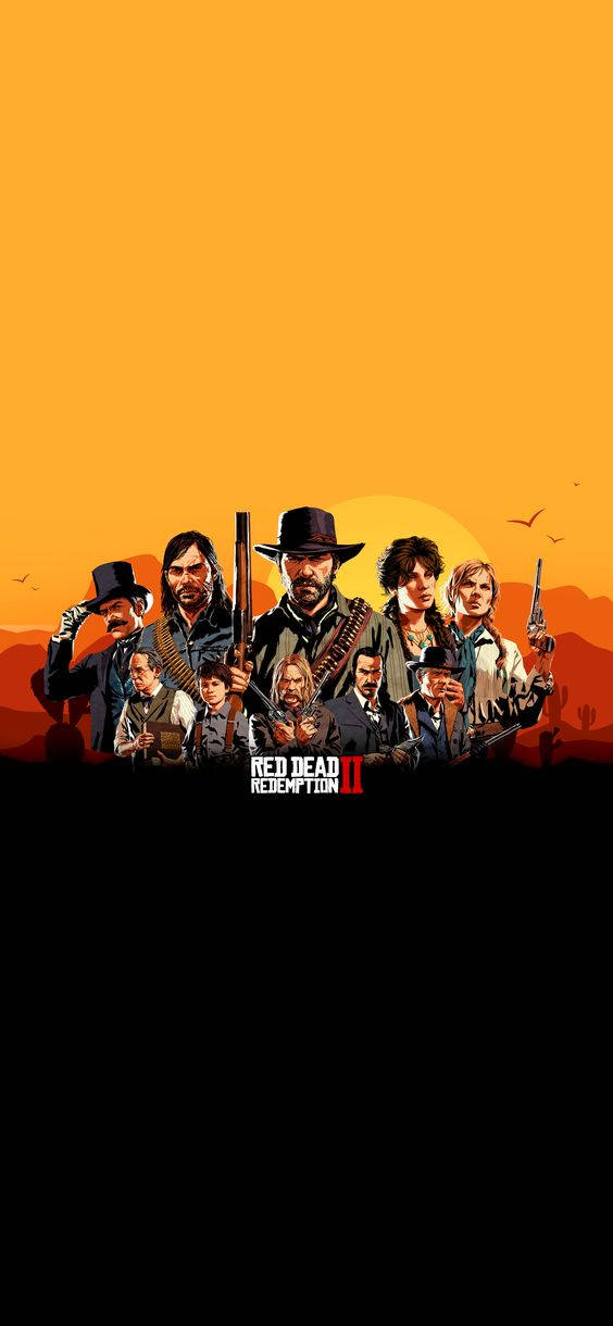 Red Dead Redemption Ii Phone Main Characters Wallpaper