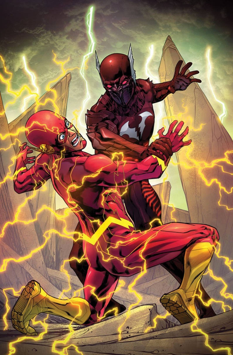 Red Death Fighting The Flash Wallpaper