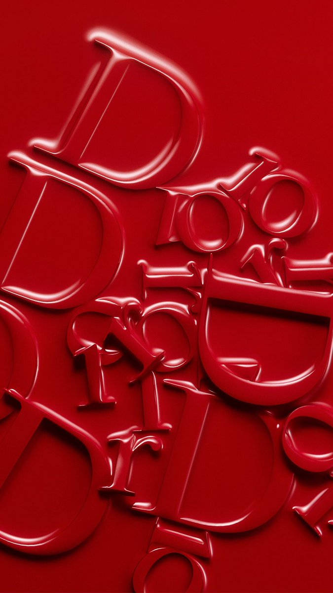 Red Dior Phone Wallpaper