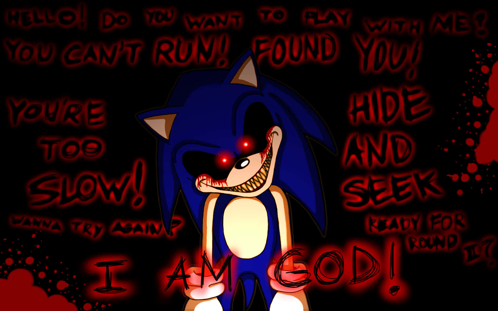 Red-eyed Sonic Exe Wallpaper