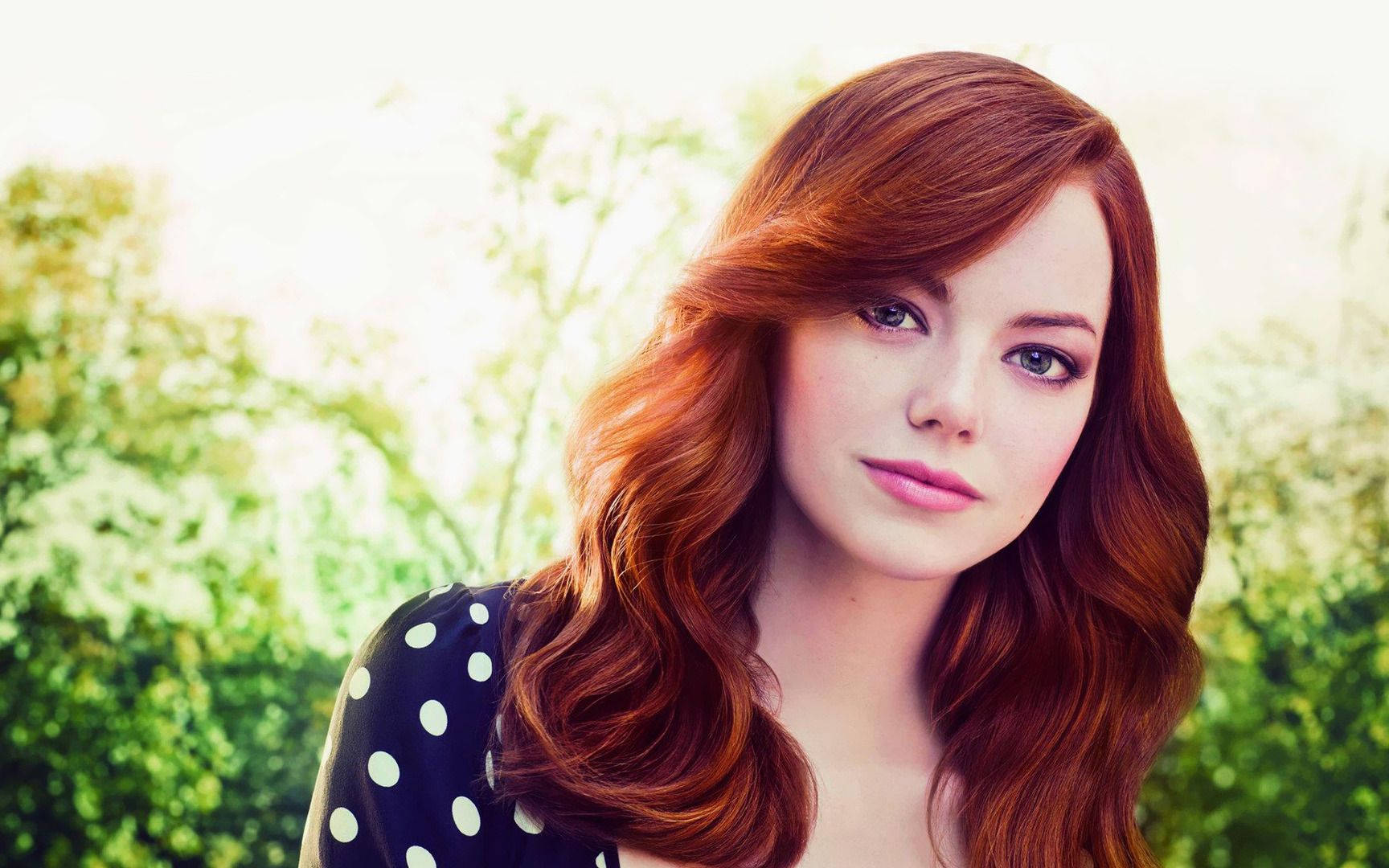 Red Head Emma Stone Wallpaper