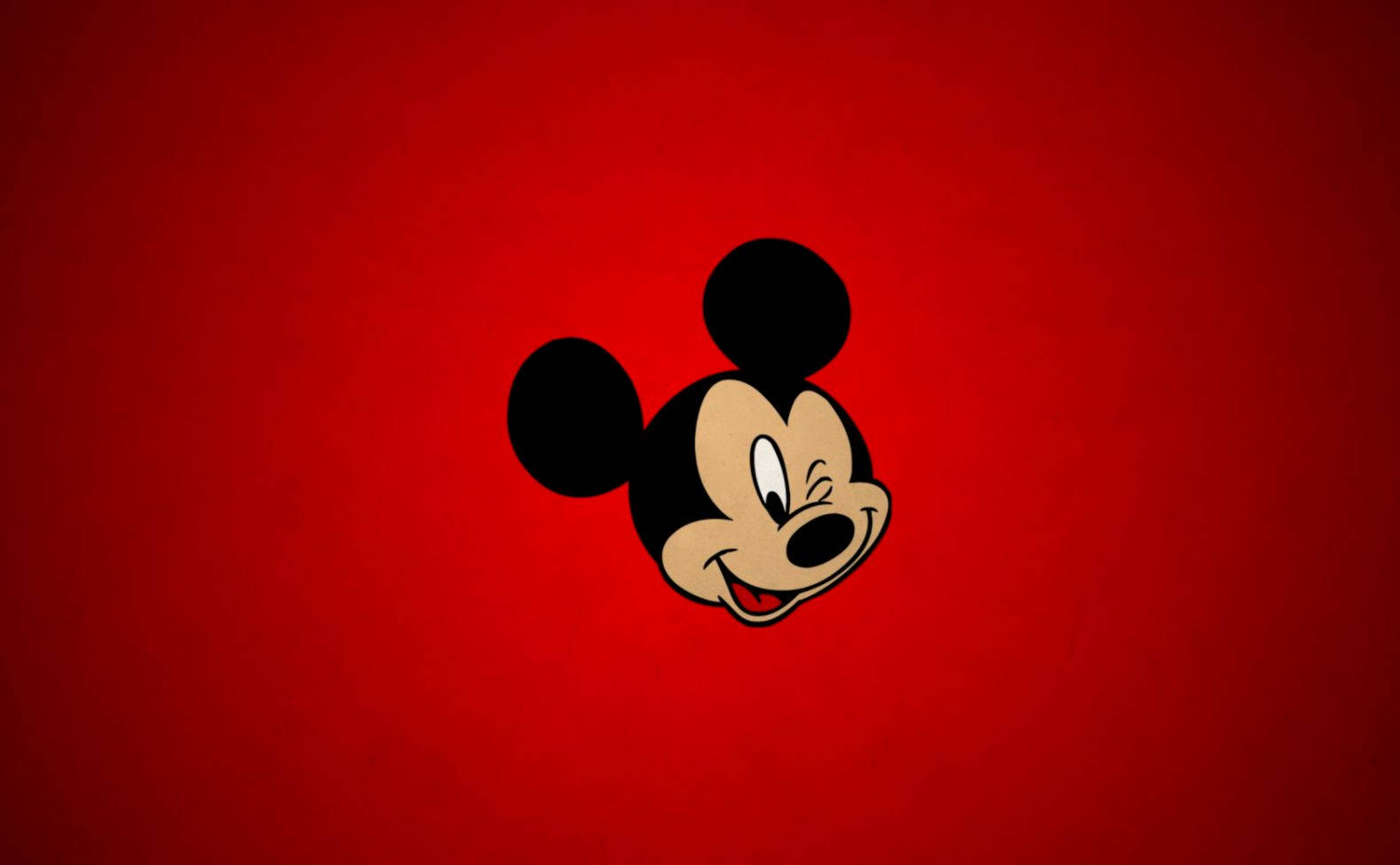 Red Mickey Mouse Wink Wallpaper