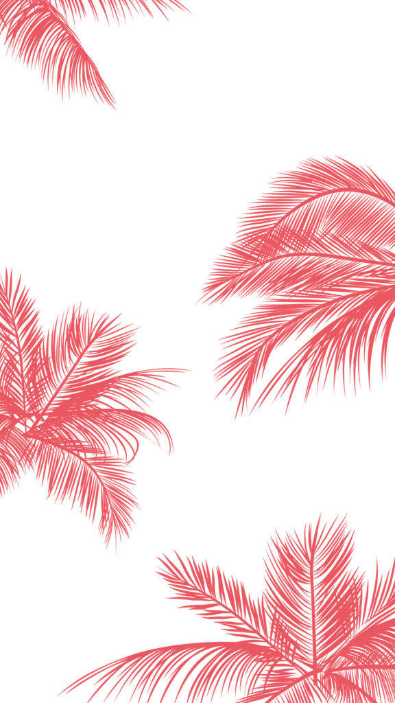 Red Palm Trees Leaves Iphone Wallpaper