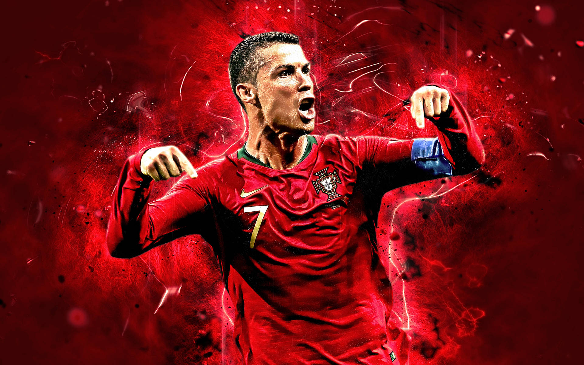 Download free Red Poster Cristiano Ronaldo Hd 4k Wallpaper - MrWallpaper.com