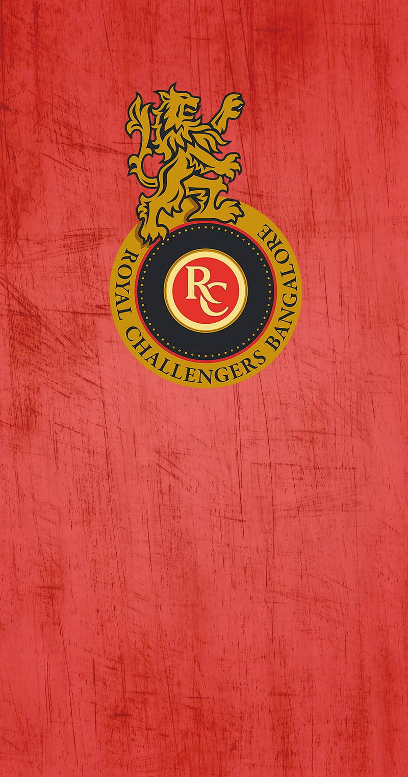 Red Rcb Team Logo Scratched Wallpaper