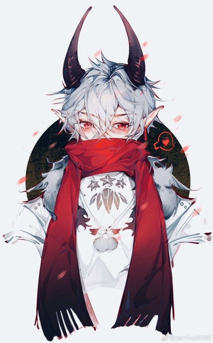 Red Scarf Demon Boy Anime Wallpaper
