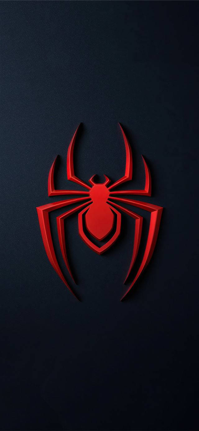 Red Spiderman Logo Iphone Ios 10 Wallpaper